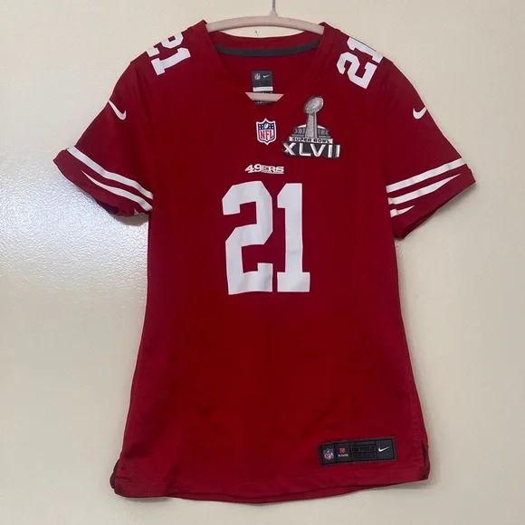 NFL 49ers Red Jersey with Super Bowl Patch - Picture 1 of 5